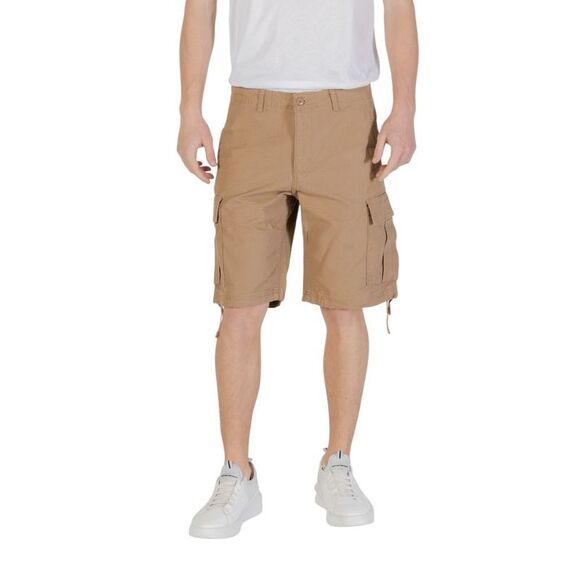 Jack Jones Beige Cotton Bermuda Men's Shorts